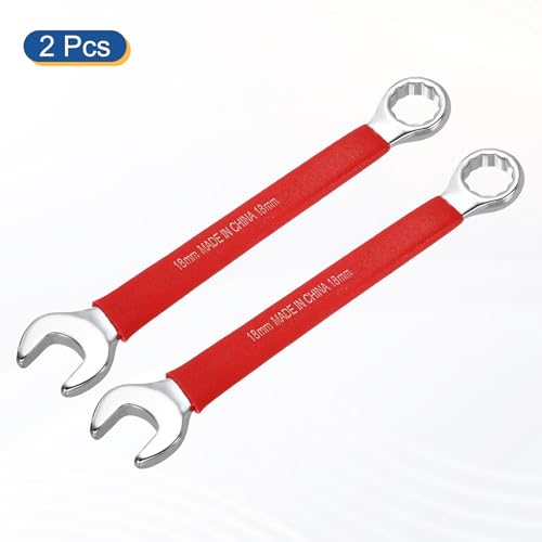 HARFINGTON 2Pcs Metric Combination Wrench 18mm 12-Point Box & Open End CR-V - size: 18mm