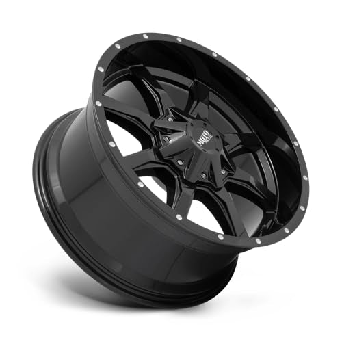 Moto Metal 17X8 5X5.0/5.5 4.5 0mm GLOSS BLACK W/SPOT MILLED LIP - MO970780353A00US