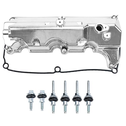 MITZONE Aluminum Valve Cover Left Side Compatible with Ford Explorer Sport Trac Ranger Mercury Mountaineer 2001-2005 4.0L V6 4L5Z6582JA 4L5Z6582FA 1L2Z6582BA Silver - size: 2001-2005 Ford Left Side
