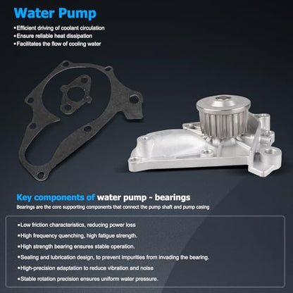 OTO-K Timing Belt Kit with Water Pump Compatible with Toyota Camry 1987-2001,RAV4 1996-2000,Celica 1987-1999,MR2 1991-1995,Solara 1999-2001,2.0L 2.2L 3SFE 3SFC 4SFE 4SFI 5SFE,Replace#TCKWP199 TBK138 - size: TBK138