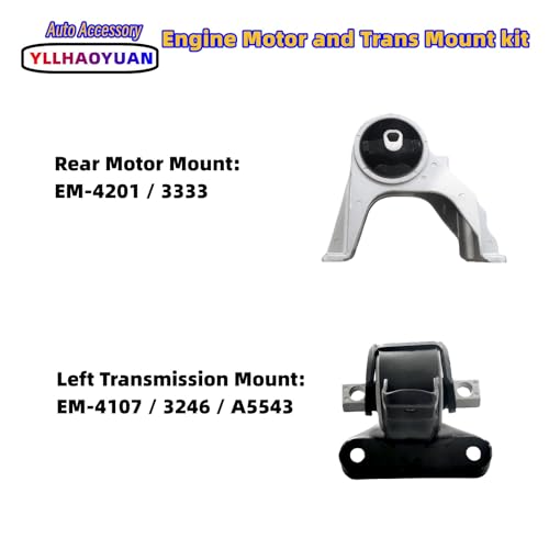 Yllhaoyuan Complete Set of 4 Motor Mounts for 2011-2019 Journey 3.6L AWD - size: 2011-2019 Dodge Journey 3.6L