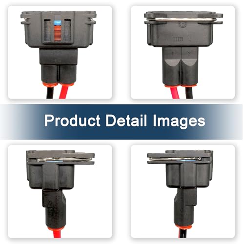 2Pcs 4U2Z-14S411-DA Radiator Fan Motor Connector Wiring Harness Compatible with Ford Contour/Focus/GT & Mercury Cougar/Mystique 1995-2010 Replaces F8RZ-8C607-GC, S-827