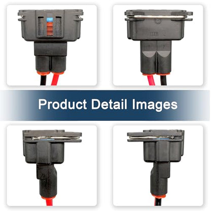 2Pcs 4U2Z-14S411-DA Radiator Fan Motor Connector Wiring Harness Compatible with Ford Contour/Focus/GT & Mercury Cougar/Mystique 1995-2010 Replaces F8RZ-8C607-GC, S-827