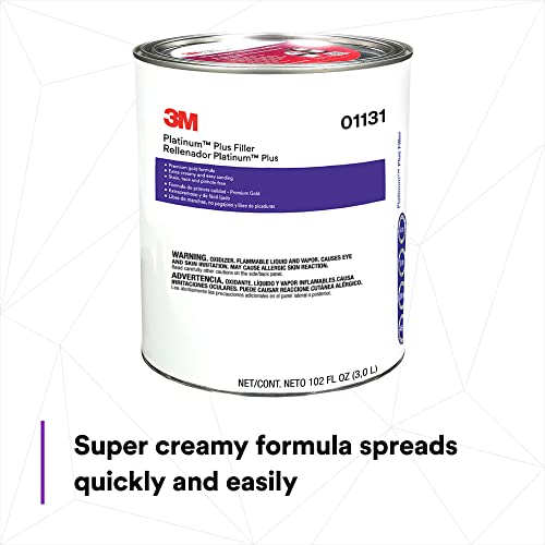3M Platinum Plus Filler 01131, Lightweight, Stain Free, Tack Free, Quick Application, 1 gallon - style: Can (Package_Form)