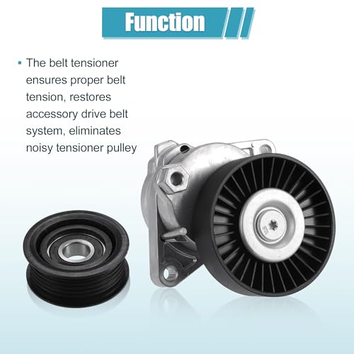 X AUTOHAUX Serpentine Belt Tensioner Pulley Assembly for Mercedes-Benz C240