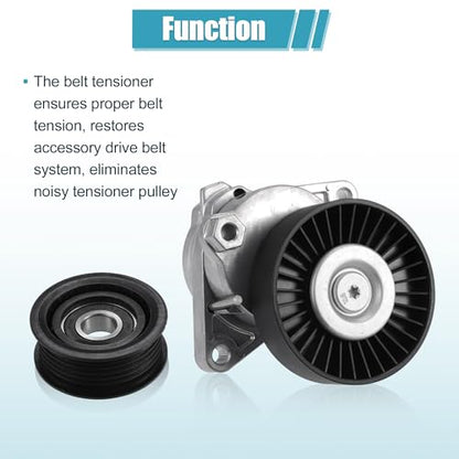 X AUTOHAUX Serpentine Belt Tensioner Pulley Assembly for Mercedes-Benz C240