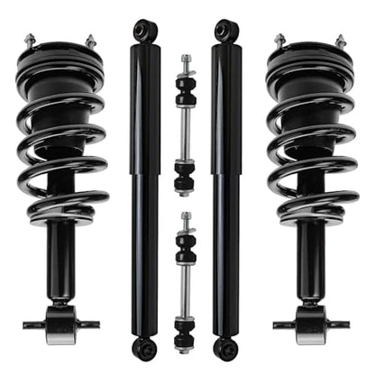 Detroit Axle - Struts Shocks Kit for 2007-2013 Chevrolet Silverado 1500 - size: 6AQS501742/ strut shock sway kit