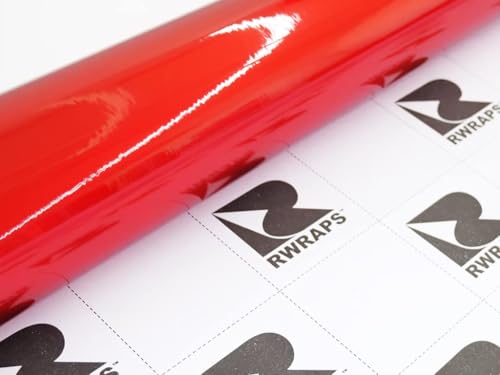Rwraps Gloss Metallic Vinyl Car Wrap Film in Red - 5ft x 1ft - Vehicle - color: Gloss Metallic Red, size: 5ft x 1ft
