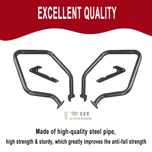 Worldmotop Engine Guard Crash Bar Protector Replacement for BMW R1200RT R1200 RT 2014 2015 2016 2017 2018 Saddlebags Guard(Black, Rear) - size: Rear