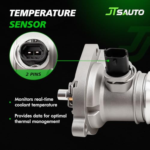 Engine Coolant Thermostat Housing Assembly for 1.4L Cruze Trax Sonic - size: 902808(Upgrade Aluminum)