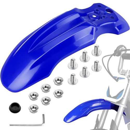 Front Fender Mudguard for Tuttio Soleil01 Yozma IN10 Razor MX350 MX400 MX650 MX500 MX125 Electric Dirt Bike CRF50 XR50 Style 125CC Pit Dirt Bike Plastic Splash Guard (Blue) - color: Blue