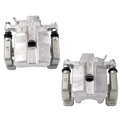 TRQ Rear Driver and Passenger Side Brake Caliper Set Hardware Brackets - style: CLA32287
