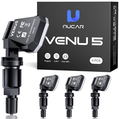 MUCAR T261 TPMS Programming Tool+4PCS MUCAR VENU5 Tire Pressure Sensor with Unlimited Reprogrammability