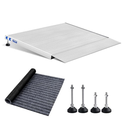 Adjustable Threshold Ramp for Doorways, 30" L×36" W, 3-5.5" Height - size: 30" x 36" & 3-5.5" Rise Adjustable
