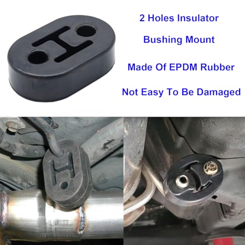 10PCS Car Exhaust Hangers Rod Rubbrer Hanger Kits Mild Steel Zinc Coated