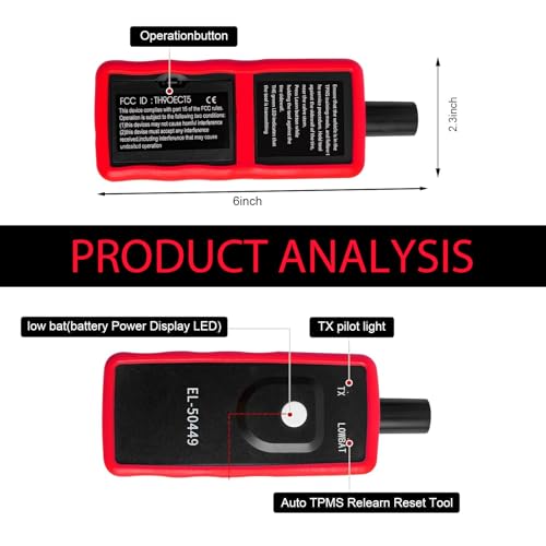 MLY EL-50449 TPMS Relearn Tool, TPMS Reset Tool for Ford F150 F250 Fusion, Edge, Ranger, Transit & More, TPMS Sensor Programming Tool (1997-2024 Models)