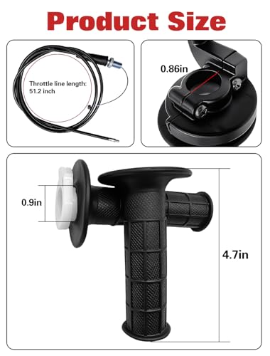 Throttle Assembly with Cable 7/8" Twist Throttle Handle Grip Kit