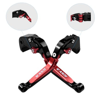 Clutch Brake Levers for Suzuki GSXR 600 750 1000 1000R, Red - color: Red