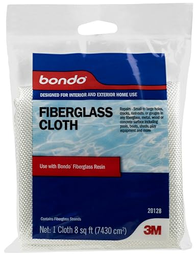 Fiberglass Resin Repair Kit 1/2 Pint (8 oz), All-in-One Set with Resin, Hardener, Fiberglass Cloth and Tools for Automotive, Marine and Home Repairs