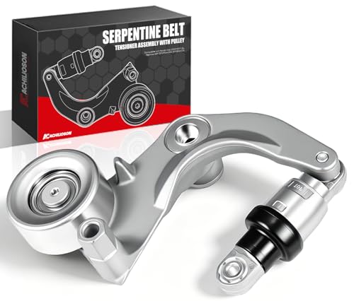 Belt Tensioner Assembly with Pulley, Compatible with 2007-2011 Honda Civic 1.8L L4 Gas & CNG, Replaces OE# 31170-RWK-025, 31170RWK005, 31170RWK015 - size: 31170-RWK-025