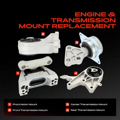A-Premium Engine Motor Mount and Transmission Mount Kit, Set of 4