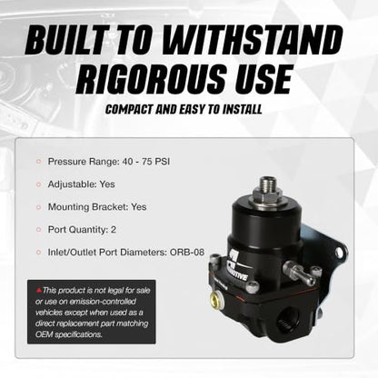 Aeromotive A1000 Gen-II EFI Fuel Pressure Regulator - Adjustable - 13139
