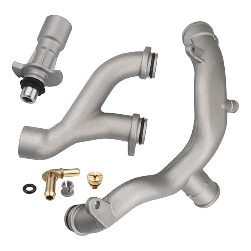Upgraded Aluminum Coolant Outlet Pipes Kit Compatible with Jaguar,Land Rover Range Rover Sport LR4 3.0L V6/5.0L V8 Replaces LR092992 LR028136 LR049990 - size: Coolant Outlet Pipes Kit