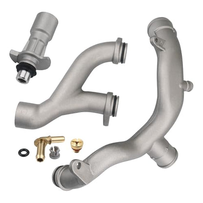 Upgraded Aluminum Coolant Outlet Pipes Kit Compatible with Jaguar,Land Rover Range Rover Sport LR4 3.0L V6/5.0L V8 Replaces LR092992 LR028136 LR049990 - size: Coolant Outlet Pipes Kit