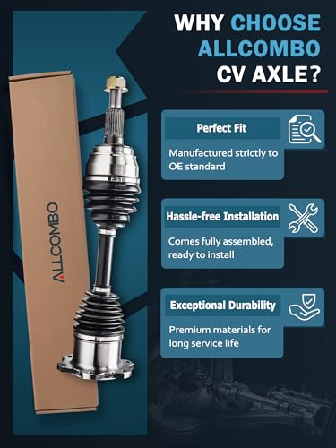 ALLCOMBO CV Axle Front Compatible with 1999-2006 Chevy Silverado 1500 Pair