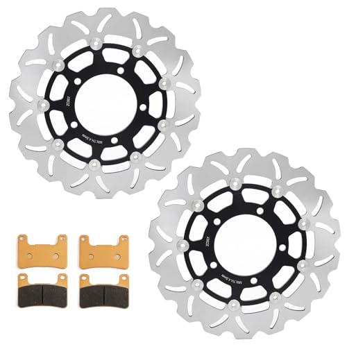 GSXR 600 750 2006 2007 GSXR1000 2005-2008 Front Brake Disc Rotors and Pads Kit for Suzuki VZR1800 Boulevard M109 R R2 RZ 06-14 - color: Black, size: GSXR 600 750 2006 2007 GSXR1000 05-08