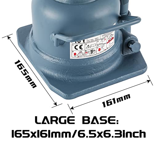 BAOSHISHAN 10 Ton Double Ram Bottle Jack 4.92" to 8.86" Lift Range - size: 10 Ton (Low Profile)