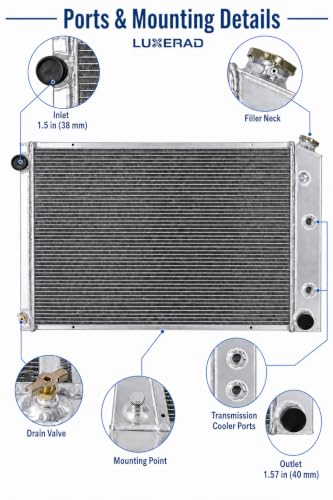 4 Rows Aluminum Radiator for 1978-1991 Che vy Blazer GMC Jimmy - size: 67