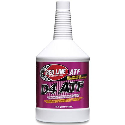 Red Line 30504 D4 Synthetic Automatic Transmission Fluid (ATF) - 1 Quart (4 Pack) - size: Quart (4 Pack)