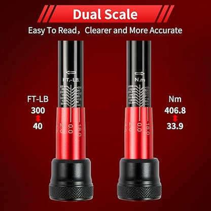 Hairich Torque Wrenches, 1/2 Torque Wrench, 40-300ft.lb/33.9-406.8Nm - size: 1/2" 40-300 FT.LB