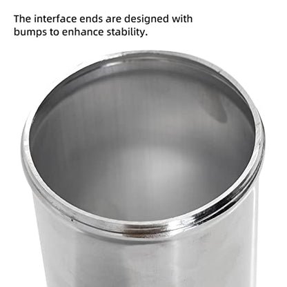 OD 3"(76mm), Length 6" (152mm) Aluminum Pipe Intake Adapter, 3" Tube Joiners Straight Piping Universal Air Turbo Intercooler Tubing Connector - size: OD: 3" (76mm)
