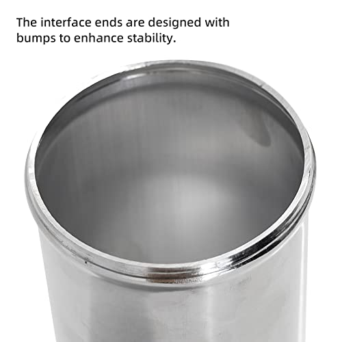 OD 2.5"(63mm), Length 6" (152mm) Aluminum Pipe Intake Adapter, 2.5" Tube Joiners Straight Piping Universal Air Turbo Intercooler Tubing Connector - size: OD: 2.5" (63mm)