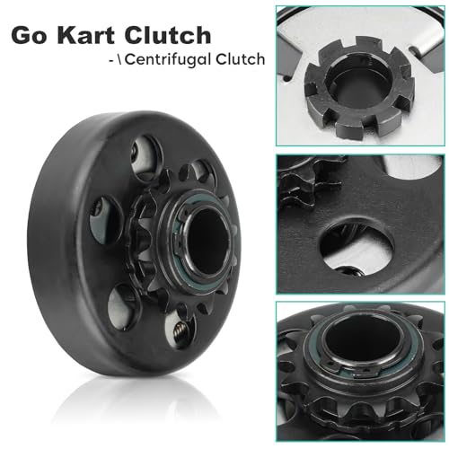 Go Kart Clutch 1" Bore 14T with 3 Feet #40/41/420 Chain, Centrifugal Clutch Fit for Minibike Mini motorcycles 2-6.5HP 212cc Engines, Up to 2300 RPM - size: 1" Bore 14T with Chain