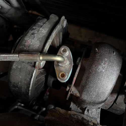 AN4 Oil Drain Flange, Aluminum Alloy Vehicle Turbo Oil Return Drain Flange Adapter with Gasket & Bolts, Leak Proof Automotive Replacement Accessories, Compatible with T3 GT42 T04 - size: AN4