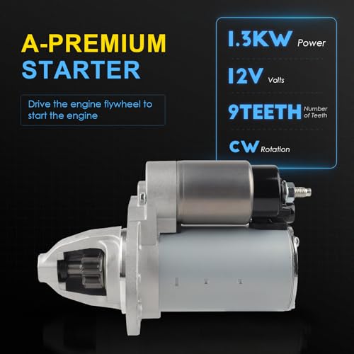 19202 New Starter Motor Replacement for Chrysler, Dodge, Jeep & Ram PLGR – Fits Chrysler 300, Dodge Challenger, Charger, Jeep Wrangler, Ram 1500 OE#428000-9300 4280009300 280-0432 2800432 - color: 19202