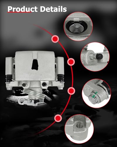 cciyu Rear Left Disc Brake Caliper w/Bracket 18B4944 - size: Rear Left[18B4944]
