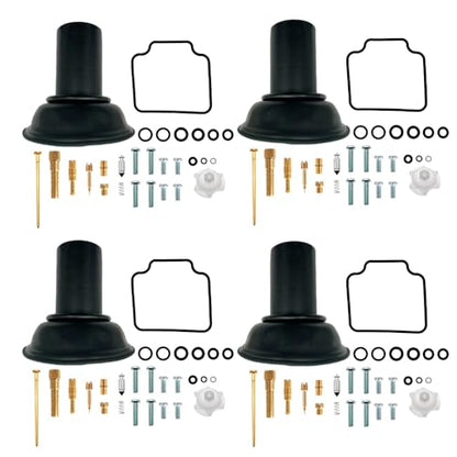 4-Pack Carb Repair Kits Carburetor Rebuild Kit with Diaphragm Replacement for Honda Nighthawk 750 CB750 1991-2003