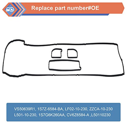 Engine Valve Cover Gasket Compatible with Ford Mazda Mercury Vehicle