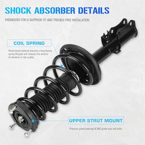 ILONPA Rear Struts Shocks & Sway Bar Links for 2004 2005 2006 Toyota Camry