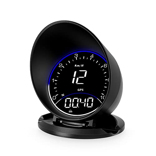 Liiiyuan G6 GPS Speedometer MPH with Speed, Heads up Display, Overspeed Warning, Fatigue Driving Alarm, Display Altitude, Time, Compass, and Distance