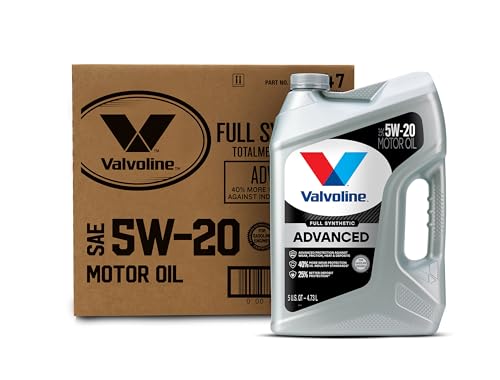 Valvoline Advanced Full Synthetic SAE 5W-20 Motor Oil 5 QT, Case of 3 - size: 5 QT, Pack of 3, style: Advanced Protection