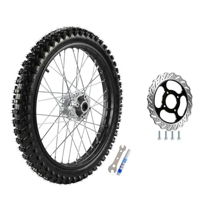 TDPRO Front Wheel 70/100-19 Tire Rim 1.6x19 + Disc Rotor for Dirt Pit Bike Motocross - size: 70/100-19
