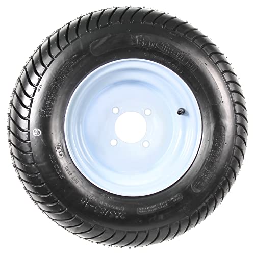 eCustomrim 2-Pack Trailer Tire Rim Assembly 205/65-10 20.5X8.0-10 White