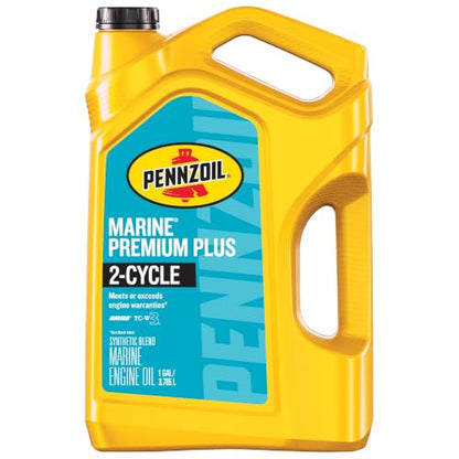 Pennzoil Marine Premium Plus 2-Cycle Synthetic Blend Engine Oil, 1 Gallon - size: 1 Gallon, style: New Packaging