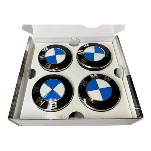 BMW 36122455269 Floating Center Caps Compatible with All Original Alloy Wheels with 5x120 Bolt Pattern 65mm Roundel (Set of 4) - size: 5x120