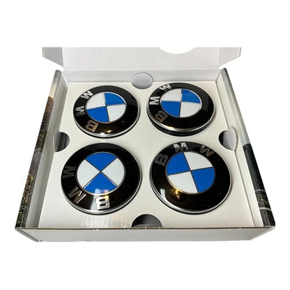 BMW 36122455269 Floating Center Caps Compatible with All Original Alloy Wheels with 5x120 Bolt Pattern 65mm Roundel (Set of 4) - size: 5x120
